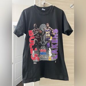 Vintage 1991 NBA Finals Magic and Jordan T-shirt.